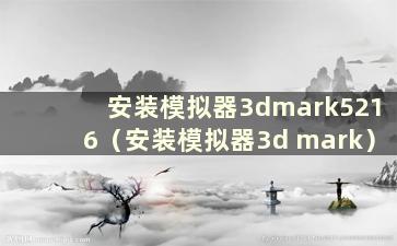 安装模拟器3dmark5216（安装模拟器3d mark）